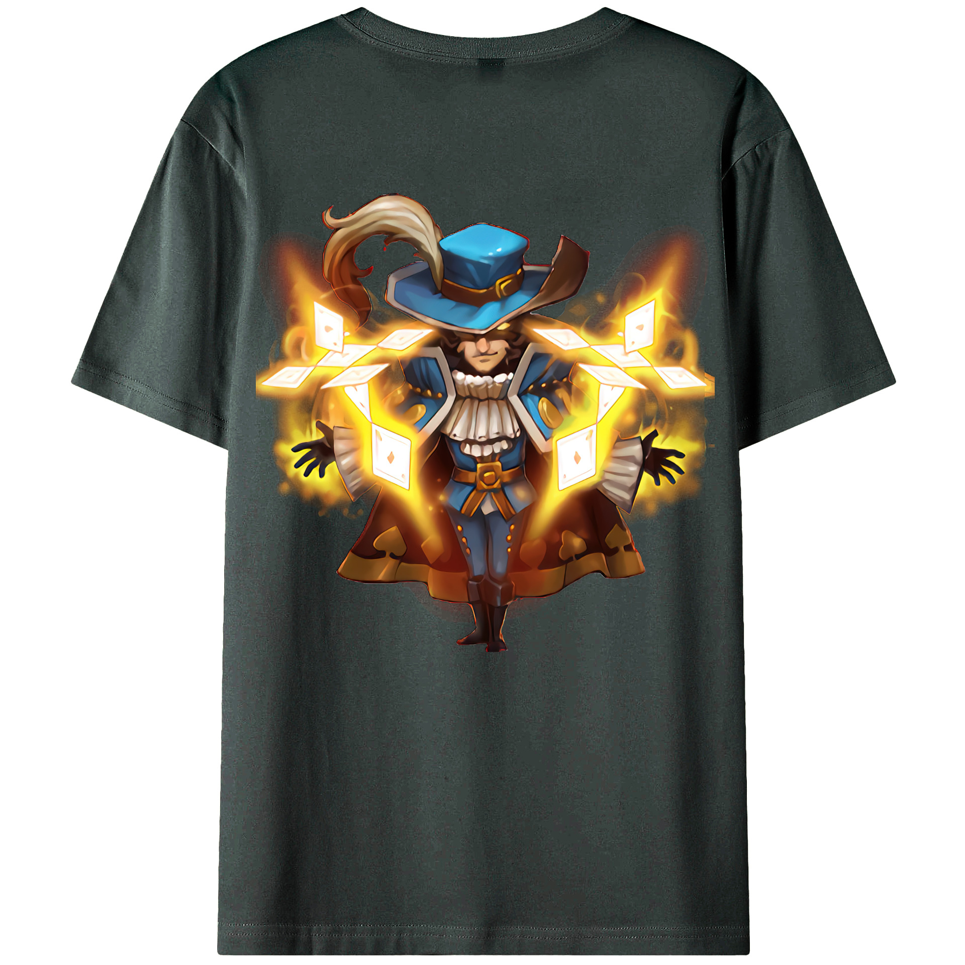 （画像用） リーグ・オブ・レジェンド League of Legends LOL 綿100％ メンズ半袖Tシャツ（バックプリント） 通気性